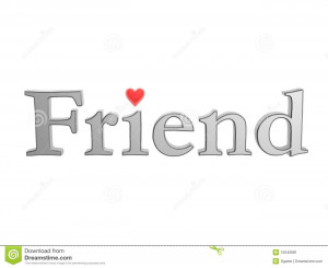 Imagem de Stock: Amigo com coração do amor