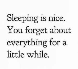 Sleeping Is Nice You Forget About Everything For A Little While for ...