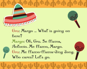 Despicable Me 2 dialog between Margo and Gru