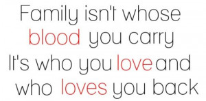 Family Isn’t Always Blood ~ Family Quote