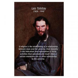 CafePress > Wall Art > Posters > Leo Tolstoy Religion Morality Poster