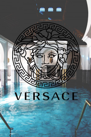 photo edit logo pool Donatella Versace Versace donatella
