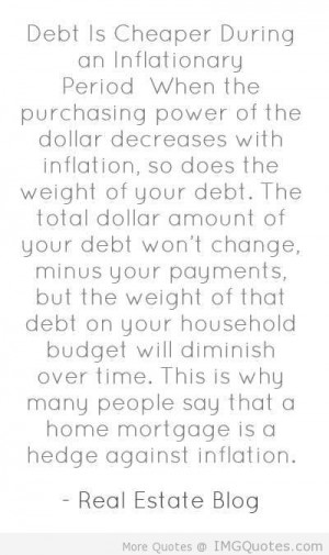 Is Cheaper During An Inflationary Period When The Purchasing Power ...
