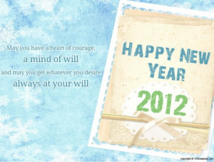 New Year Wallpapers 2012 with quotes