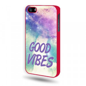 Good Vibes Hipster Quote Lilac Red iPhone 5/5s case iPhone 5/5s