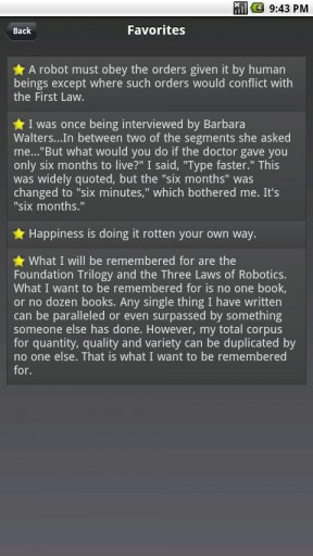View bigger - Isaac Asimov Quotes for Android screenshot