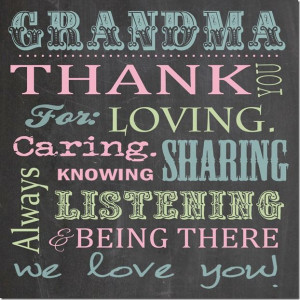 Grandma Chalk Board in color - Square