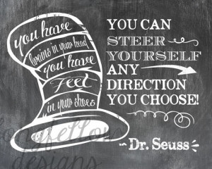 Dr. Seuss Quote - 11 x 14 Chalkboard Look Print