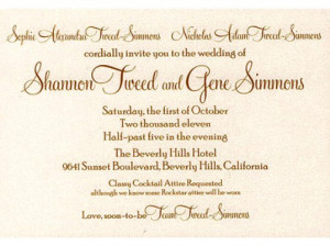 The invitations have been mailed out, complete with a sarcastic ...