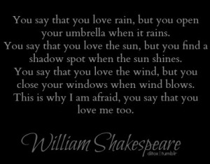William shakespeare, quotes, sayings, love rain