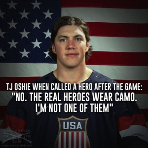 TJ Oshie – Not a Hero, but a Hell of a hockey player