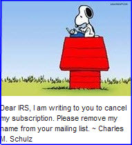 On tax day, it is good to remember a Charles Schultz a quote from the ...