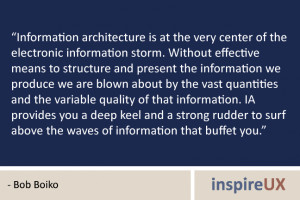 Information architecture is at the very center of the electronic ...