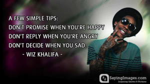 Inspirational Wiz Khalifa Quotes & Sayings