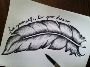 drawing art dreams feather free yourself