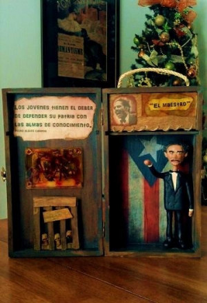 ... media Art shadowbox Pedro Albizu Campos by Angie Ramos #puertorico