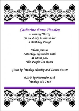 Adult Invitations for 30th Birthday Party areBecoming Very Popular!