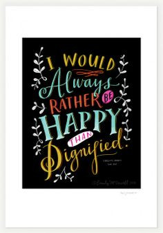 Jane Eyre Quote Rather Be Happy Print, 11