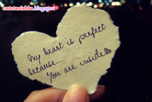 My Heart is Perfect | So Cute Love Quote Wallpaper For Facebook