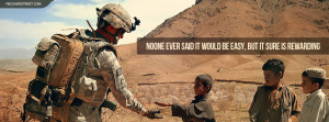 US Army Not Easy But It Is Rewarding Quote Facebook Cover