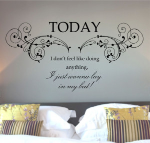 Bruno Mars, Lazy Song Quote Vinyl Wall Art Sticker Decal, Mural