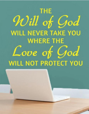 VINYL DECAL - WILL OF GOD CHRISTIAN QUOTATION 2 - WALL ART - CHOOSE ...