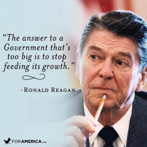 The answer to a Government that's too big is to stop feeding its ...