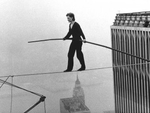 Philippe Petit World Trade Center tight rope walk