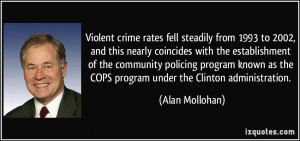 Violent crime rates fell steadily from 1993 to 2002, and this nearly ...