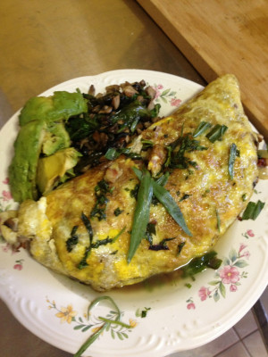 For Breakfast, Avocado-Bacon Omelet Recipe