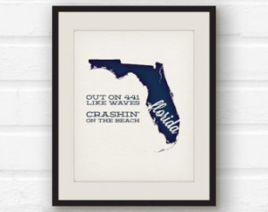 ... Tom Petty lyrics - Tom Petty quote - States song print - song lyric