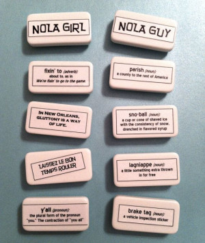Magnets Dominos Funny NOLA New Orleans Quote Gift by YatsDomino