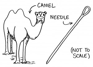 Camel-and-needle