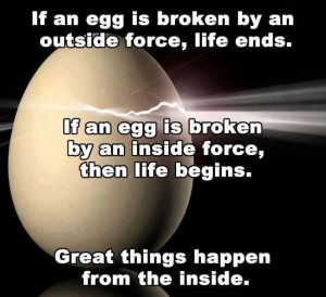Fabulous analogy! Think inside-out, not outside-in. Great things ...