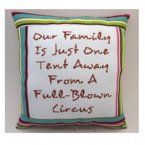 Funny Cross Stitch Pillow Funny Quote Multicolor by NeedleNosey, $20 ...