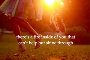 ... of you that can't help but shine though.