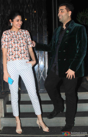 Anushka Sharma and Karan Johar Spotted At Nido Restaurant Bandra