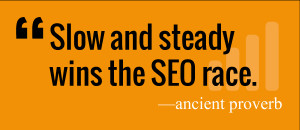 Slow and steady wins the SEO race