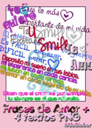 PACK PNG 4 Frases de Amor+4 Textos. ZIP by AleBieber