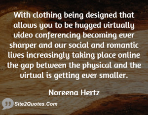With clothing being designed that allows you to be hugged virtually ...