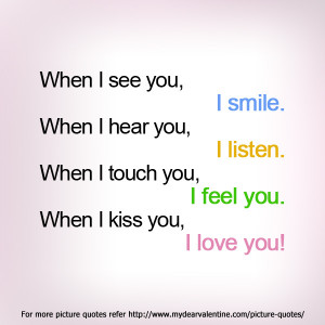 love you quotes - When I see you