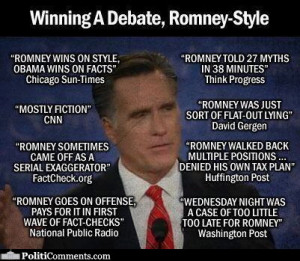 Newspaper Quotes on Romney's Debating Style: Light on Facts, Heavy on ...