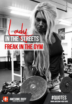 Lady in the streets freak in the GYM | Motivation Quote