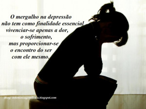 Depressão significa puxar para baixo, obrigando o Espírito a ...