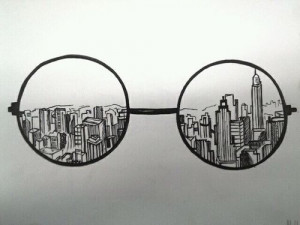 white black city glasses sunglasses john lennon