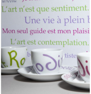 Home > Home accessories > Six coffee cups box with Rodin quotes
