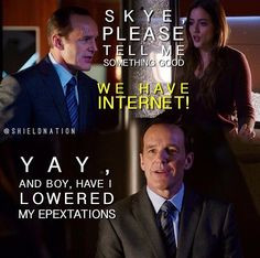 Coulson and Skye in Agents of SHIELD -- 