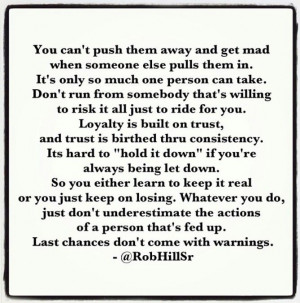 You can't push them away and get mad when someone else pulls them in ...