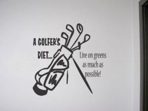 ... DIET-LIVE-ON-Vinyl-Wall-Quote-Golf-Decal-Room-Home-Decor-Quote-Sports