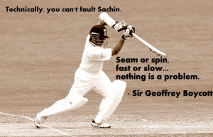 Only Sachin Tendulkar can get such praise from Sir Geoffrey Boycott